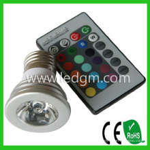 Bridgelux Chip LED-Glühbirne Lampe E27 3W RGB LED-Strahler